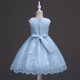 thumbnail image 4 of Vestido de Invitado de Boda Floral Azul Princesa Bordado con Perlas Vestido Formal de las Niñas con Falda de Línea a Vestido de Invitado de Boda Formal de Verano, 4 of 7