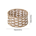 thumbnail image 3 of AOMXGD Natural Woven Storage Basket For Desk Coffee Table Snacks Cosmetics Small Items Organizer Tray, 3 of 6