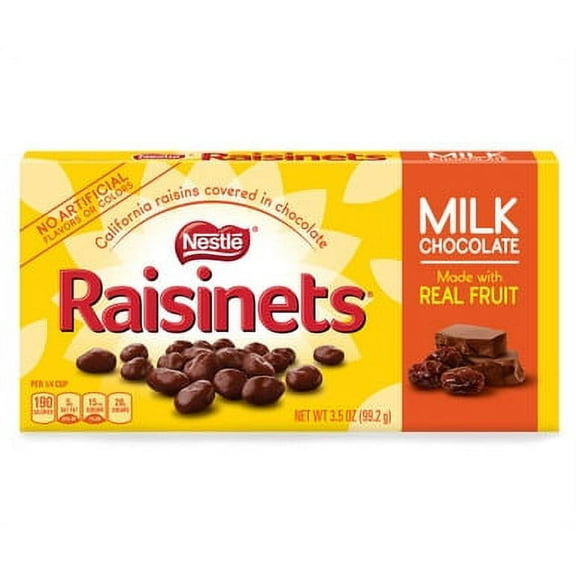 Nestle Raisinets Milk Chocolate Candy Raisins, 3.5 Oz Box (15 Boxes/Carton)