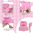 thumbnail image 3 of AIITLE Rabbit Harness and Leash Set with Cute Bow, Bunny Leash Vest Mesh Eescape Proof Walking Training for Small Animal Pets Kitten Puppy Squirrel Ferret Pig Bunny Pink L, 3 of 6