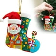 thumbnail image 2 of Felt Applique Stocking Making Kit, Toy Train Santa, Perfect for DIY Arts and Crafts, 2 of 5