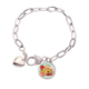 thumbnail image 1 of Pulsera de cadena de corazón Alimentos de ajo tomate Pizza Italia Unbranded Tamaño 7,5 pulgadas, 1 of 3