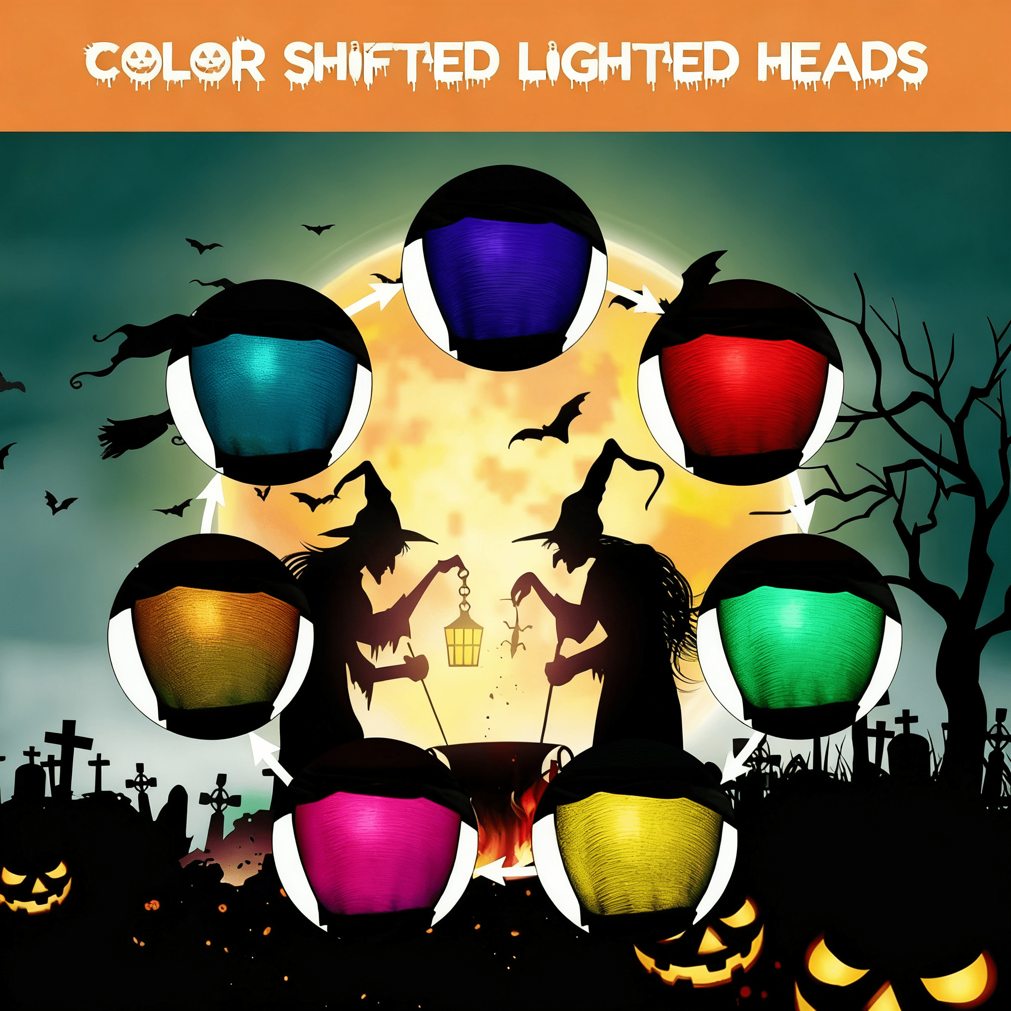 63" Halloween Standing Decoration, LED Lighted Head & Scary Sounds, Weather-Resistant Synthetic Fiber for Yard/Garden