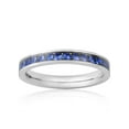 thumbnail image 3 of ELYA Jewelry Women's Blue Cubic Zirconia Eternity Stainless Steel Ring, 3 of 4