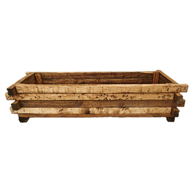 Maceta de madera Hanlob tipo Jardinera de Barrotillo