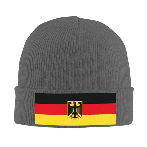 Deutschland Flag Beanie Hat Men Women Warm Printed Cap Knit Beanies Hats Outdoor Winter Deep Heather