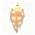 thumbnail image 5 of Light Up Hanging Ghost Decor Halloween Tulle Ghost Outdoor Decor Halloween Decorations 47.20IN Large Halloween Ornament Tall Floating Ghost Decor for Tree Porch and Lawn Decoration, 5 of 9