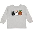 thumbnail image 3 of Inktastic Boo Halloween Ghost and Plaid Pumpkin Boys or Girls Long Sleeve Toddler T-Shirt, 3 of 5