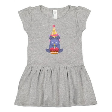 Inktastic Hippo 1st Birthday Girls Baby Dress