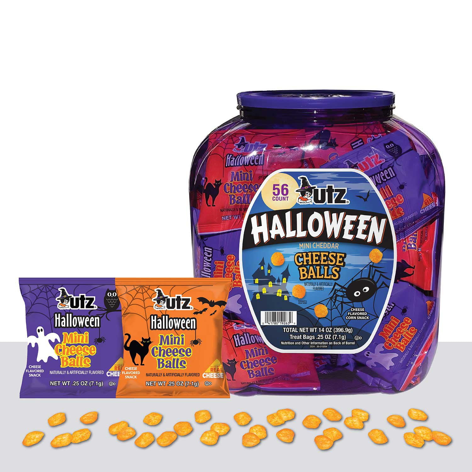 Utz Halloween Mini Cheese Balls, 56 ct. - Samsclub.com