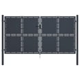 thumbnail image 1 of vidaXL Garden Gate Steel 300x125 cm Anthracite, 1 of 4