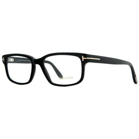 Tom Ford TF5313 001 55mm Shiny Black/Gold Unisex Rectangular Eyeglasses