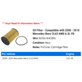 thumbnail image 2 of Oil Filter - Compatible with 2008 - 2010 Mercedes-Benz CL63 AMG 6.3L V8 2009, 2 of 2