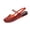 Red, variant on Mesh Ballet Flats for Women, Back Strap Hollow Out Mary Jane Mules, Waterproof PVC Slip On Slides Summer Beach Pool Shoes for Women Yellow