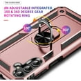 thumbnail image 3 of Cover for Galaxy A25 5G Phone Case A25 5G Case for Woman, Military Grade Protective with Kickstand Ring, Dual Layer Shockproof for Samsung A25 5G Case Rose Gold, 3 of 12