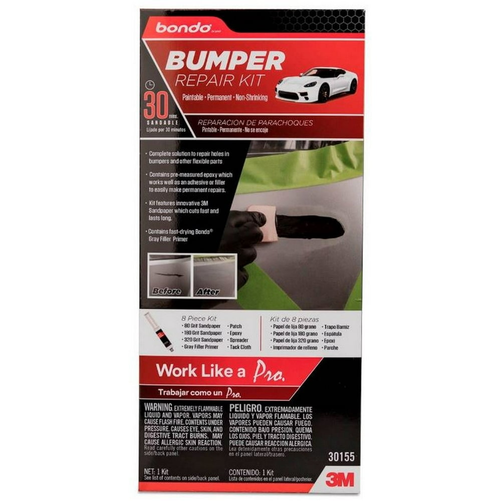 3M Bondo Bumper Repair Kit Auto Car Care Paintable (8 Piece) Automotive ...