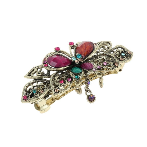 Unique Bargains 1 Pc Vintage Butterfly Hair Clips for Home Colorful
