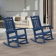 thumbnail image 4 of Sonerlic 1 Peak Outdoor Patio HIPS Rocking Adirondack Chair for Deck,Garden and Balcony,Navy Blue, 4 of 9