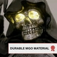 thumbnail image 6 of Haunted Hill Farm 39 in Grim Reaper Holding Sickle Statue with LED Eyes, HHMG040-1RPR-BLK, 6 of 13