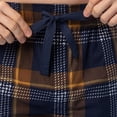 thumbnail image 2 of Pantalón de Pijama IZOD de Franela y Forro Polar para Hombre Azul Marino/Amarillo a Cuadros, 2 of 5