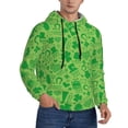 thumbnail image 2 of Lsque St Patrick's Day Pattern Casual Men's Hoodie,Hooded Sweatshirt with Kangaroo Pocket,Pullover Hoodie-3X-Large, 2 of 7