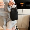 thumbnail image 3 of SPEKSEE PU Leather All-Match Shoulder Bag Kisslock Elegant Satchel Bag Metal Buckle Shoulder Bag Female Travel Work Shopping Bag, 3 of 9