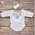 thumbnail image 3 of SPRING PARK Newborn Infant Kid Baby Girl Floral Lace Backless Jumpsuit Outfit Clothes Set, 3 of 8