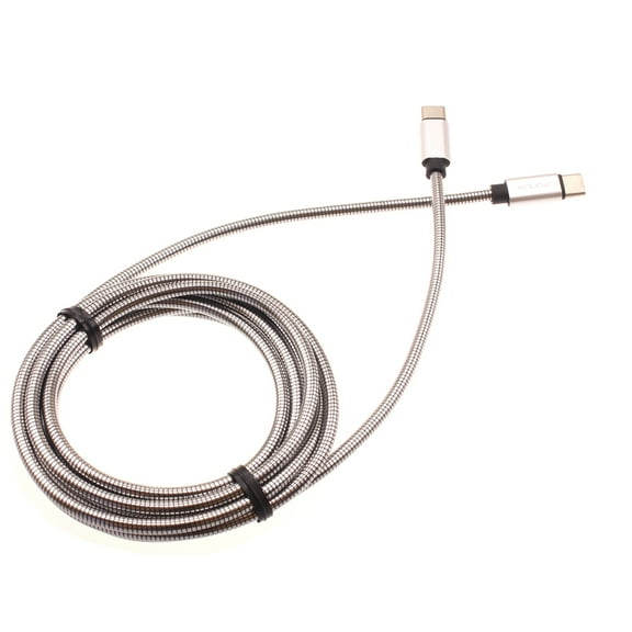 Type-C to USB-C 6ft Metal PD Cable for Galaxy S21 FE 5G - Charger Cord Power Wire Sync Long Fast Compatible With Samsung Galaxy S21 FE 5G
