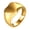 Gold, variant on Women's Stainless Steel Chunky Heart Ring Simple Plain Signet Statement Rings 22mm Gold Size 13