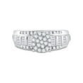 thumbnail image 2 of FB Jewels 10kt White Gold Round Diamond Cluster Bridal Wedding Engagement Ring 1/2 Cttw Size 7, 2 of 4