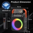 thumbnail image 5 of Kivdit Karaoke Machine for Kids and Adults,Portable Home Karaoke System with 2 Wireless Microphones,Bluetooth Speaker Singing Machine with RGB Lights for Party, 5 of 9