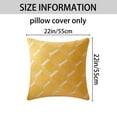 thumbnail image 6 of Unique Bargains 2 Packs Modern Geometric Throw Pillow Cover Yellow 22" x 22", 6 of 6