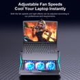 thumbnail image 3 of Kosiy Laptop Cooling Pad, Laptop Cooler with 6 Quiet Fans 2 USB Ports Adjustable Heights and Speeds, 3 of 9