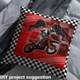 thumbnail image 2 of jejeloiu Boys Outdoor Motocross Fabric by the Yard 1 Yard,Speed Sports Home Decor Fabric by the Yard,Red White Black Sewing Fabric For Boys,Lightweight Room Decorative, 2 of 6