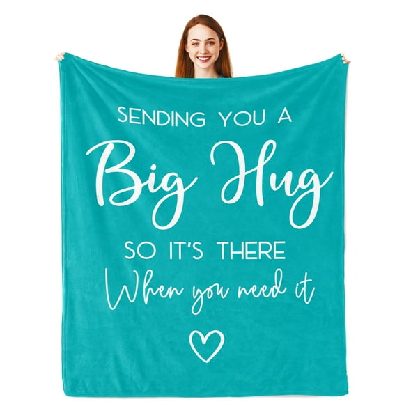 Manta de regalo Pubrave Hug/Love Thinking of You/Cheer Up 150 x 125 cm
