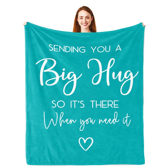 Manta de regalo Pubrave Hug/Love Thinking of You/Cheer Up 150 x 125 cm