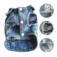 thumbnail image 1 of KTMKH Dog Jacket Ripped Denim Vest Spring And Summer New Denim Vest Pet Clothes, 1 of 8