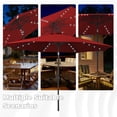 thumbnail image 7 of Autlaycil 10 ft Red Solar Patio Umbrellas with 32 LED lights for Market Outdoor Pool, Steel Tilt Crank, 7 of 7
