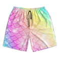 thumbnail image 5 of Wukai Fish Scale Print Beach Trunks with Compression Liner Swimsuit Quick Dry Beach Sports Shorts with Pocket-XX-Large, 5 of 8