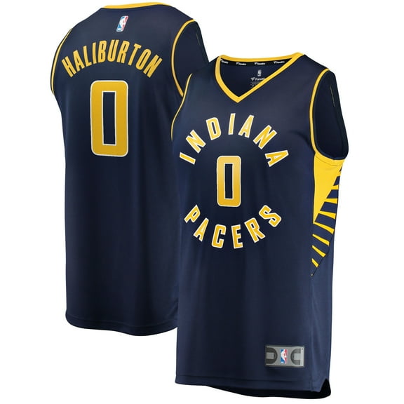 Youth Fanatics Tyrese Haliburton Navy Indiana Pacers 2021/22 Fast Break Replica Jersey - Icon Edition