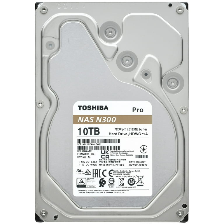 Toshiba N300 Pro 10TB Internal Hard Drive CMR SATA 6Gb/s 7200 RPM