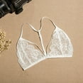 thumbnail image 2 of Forzero Lace Cutout Bra Women's Floral Crochet Bralettes Unpadded Bustier Crop Top Cami Underwear Lingerie, 2 of 5