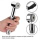 thumbnail image 4 of Bidet Hand Shower Toilet Washable Hygienic Toilet Bidet Spray Shower Head Kits Chrome Finish Chrome Hand Shower Hand Shower Durable ABS Cleaner Spray, 4 of 4