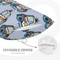 thumbnail image 5 of Naloa Police Car Pillowcase, Throw Pillowcase, Wrinkle-Free, Stain-Resistant with Hidden Zipper for Bedroom Sofa - 14"x20", 5 of 9
