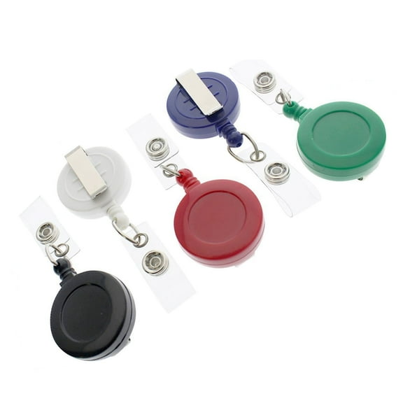 Bulk 100 Pack - Premium Retractable ID & Key-Card Badge Reels with Secure Metal Belt Clip and 34” Pull by Specialist ID (Assorted Colors)