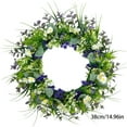 thumbnail image 3 of Kuroiy Artificial Greenery Door Wreath 14.96 Inch | Winter Holiday Front Door Wall Decoration | Realistic Frosted Foliage PVC | Indoor Outdoor Seasonal Wreath | 1 Piece, 3 of 7