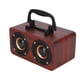 thumbnail image 2 of Radio FM portátil con conectividad inalámbrica y USB, altavoz Bluetooth de madera roja retro apto para exteriores, 2 of 8