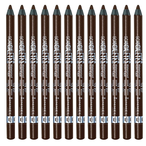 (12 Pack) Rimmel Scandaleyes Waterproof Kohl Kajal Liner, Brown, 0.04 Fluid Ounce