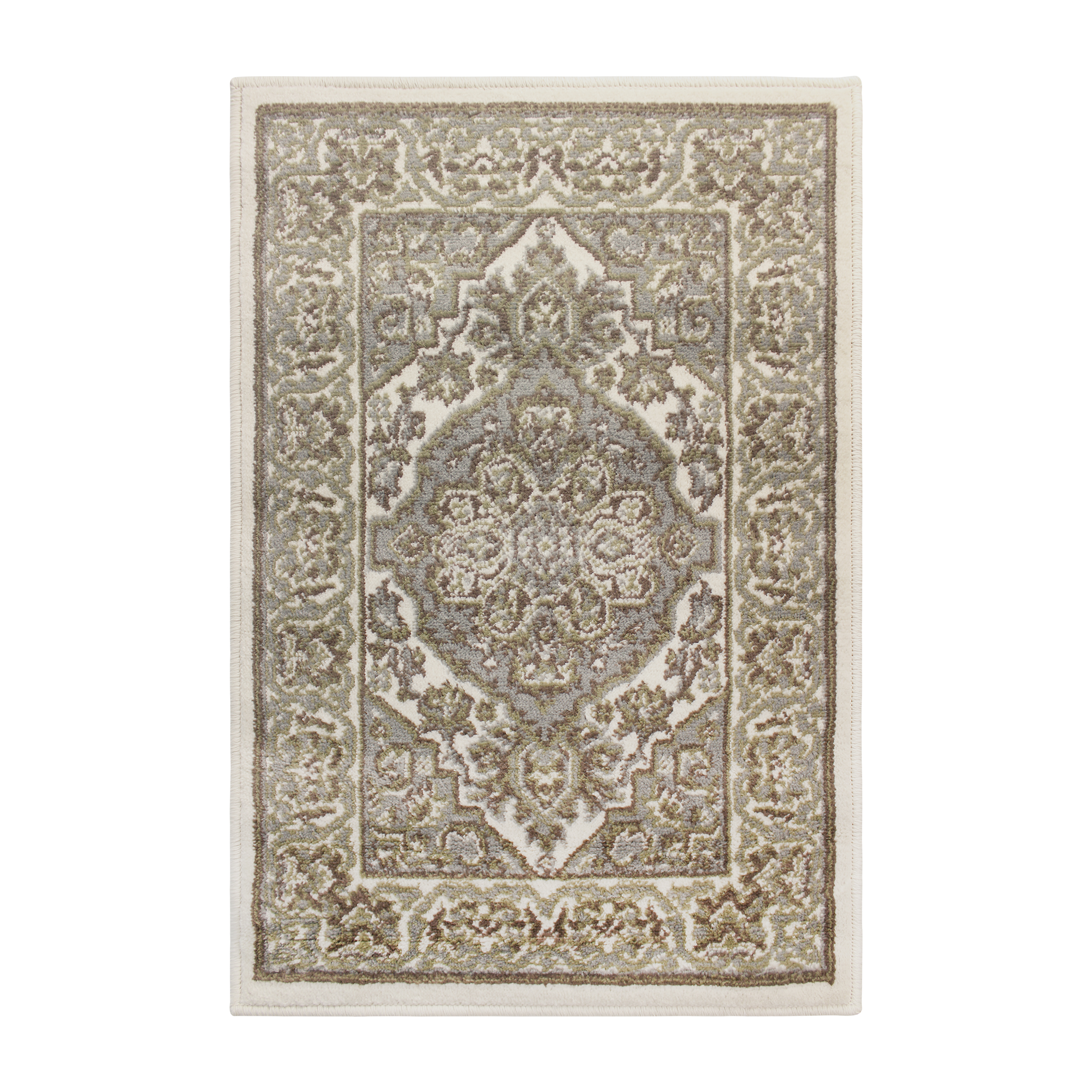 Superior Glendale Floral Indoor Area Rug, Grey, 2' x 3'