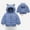 Blue, variant on Godderr Baby Boys Girls Down Cotton Coat Winter Warm Jacket with Ears Hooded Toddler Cotton Outwear for 1-5Y